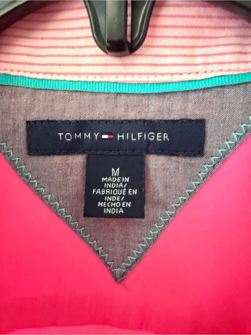 Tommy Hilfiger Bright Pink Button-Front Collared Shirt - Picture 3 of 6
